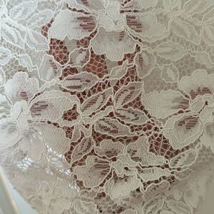 Lace midi dress in white